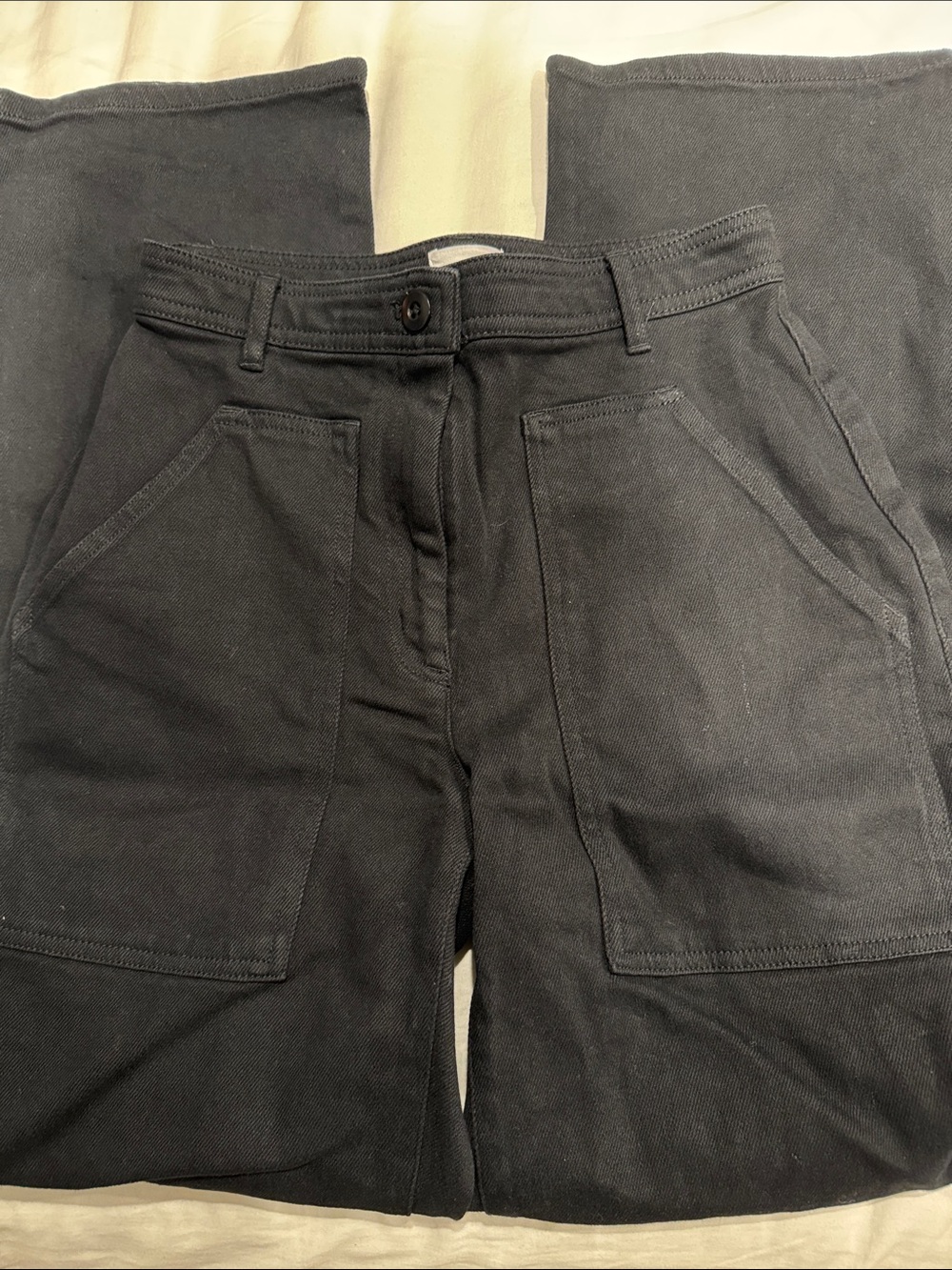 Wilfred Black Cargo-Style Work Pants